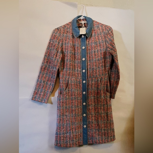 Maje Long Sleeve Tweed Dress - Picture 2 of 3